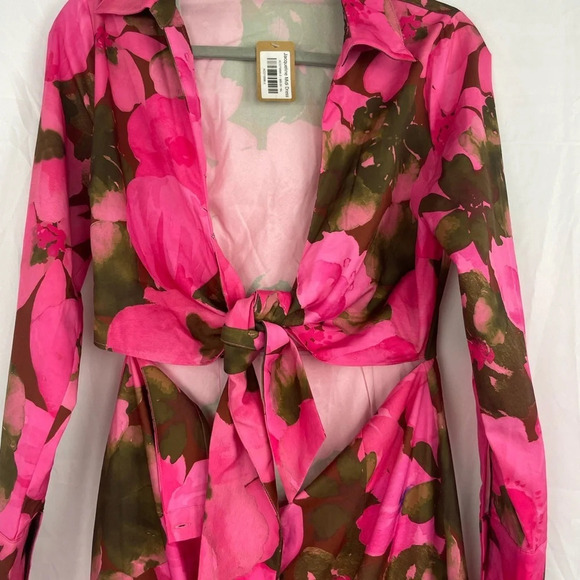 NWT Vestique Jacqueline Floral Pink Midi Dress Size Small - Picture 7 of 16